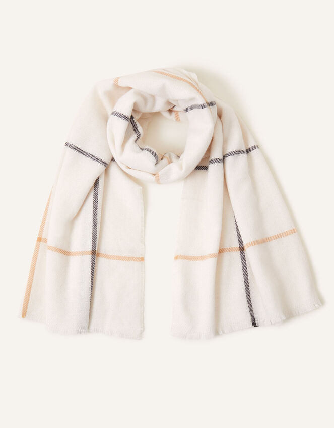 Check Blanket Scarf, , large