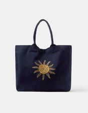 Sun Embellished Shopper Bag, , large