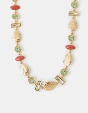 Textured Gemstone Necklace, , large