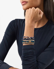 11-Pack Semi Precious Bead Stretch Bracelets , , large