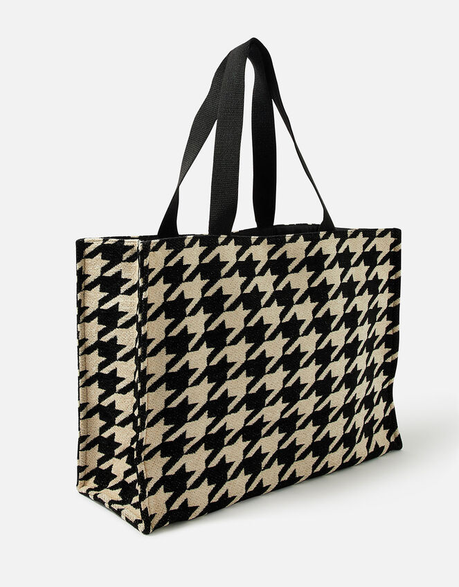 Textile Dogtooth Tote Bag, , large