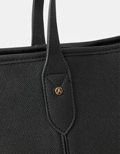 Plain Tote Bag, Black (BLACK), large