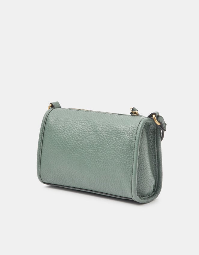 Faux Leather Crossbody Bag, Teal (TEAL), large