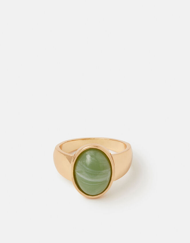 Resin Stone Statement Ring, Green (GREEN), large
