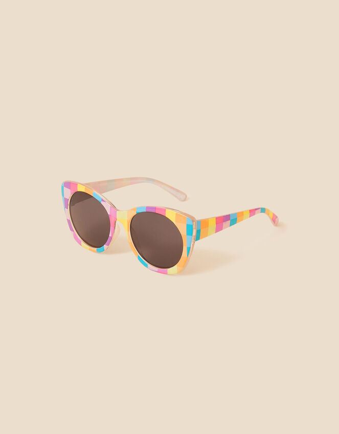 Kids Check Cateye Sunglasses, , large