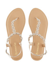 Rome Diamante Sandals, White (CRYSTAL), large