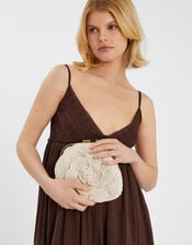 Corsage Macrame Clip Frame Bag, , large