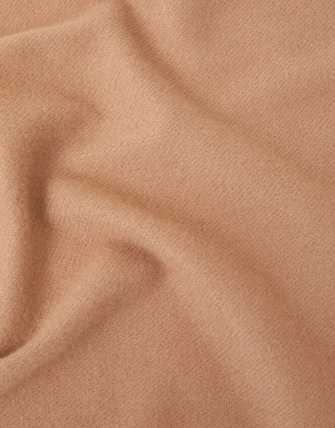 Plain Tassel Scarf, Natural (NATURAL), large