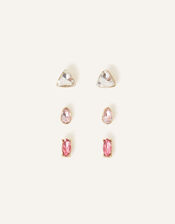 Mixed Shape Stud Earrings Set of Three, , large