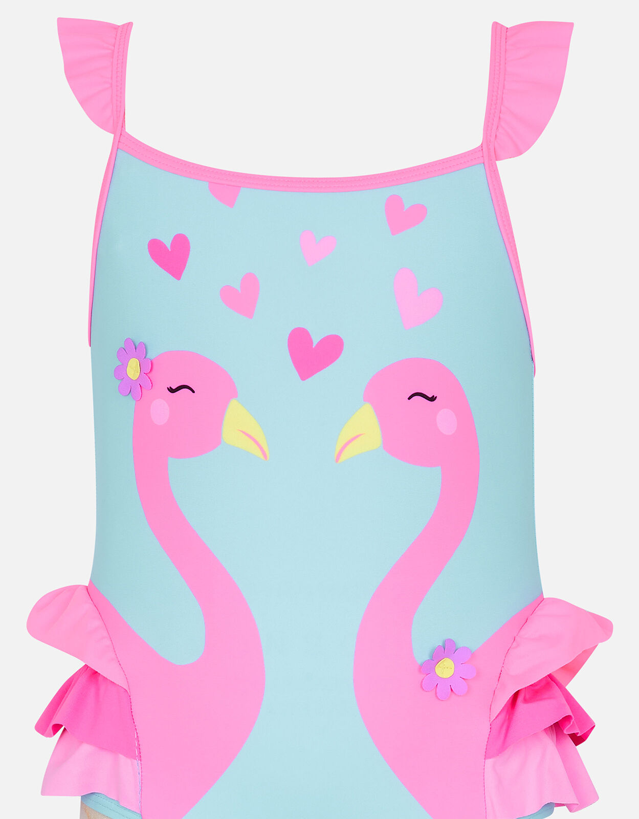 Girls Flamingo Swimsuit Blue