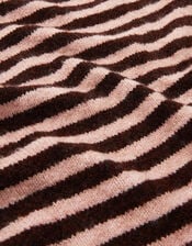 Stripe Knitted Triangle Scarf, , large