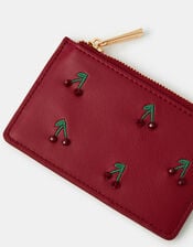 Beaded Cherry Card Holder, , large