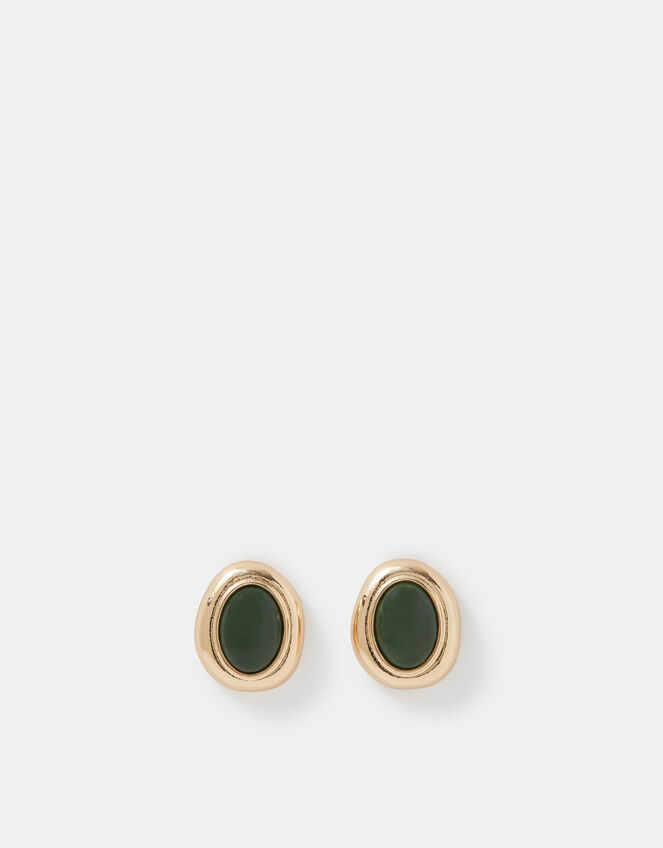 Statement Resin Stone Stud Earrings, , large