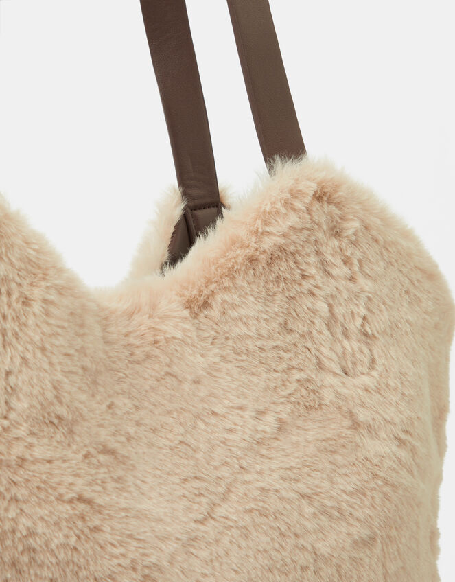 Faux Fur Shoulder Bag, , large