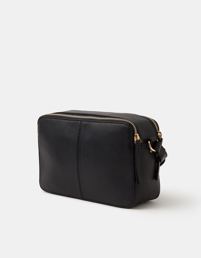 Leather Double Zip Camera Bag, , large