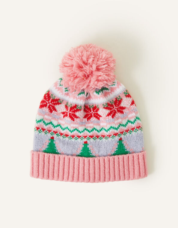 Christmas Fair Isle Beanie Hat, Multi (BRIGHTS-MULTI), large