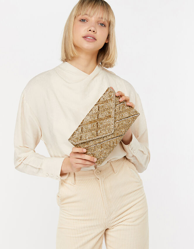 Rosie Embellished Clutch Bag, , large