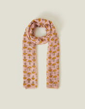 Lightweight Floral Block Print Scarf, , large