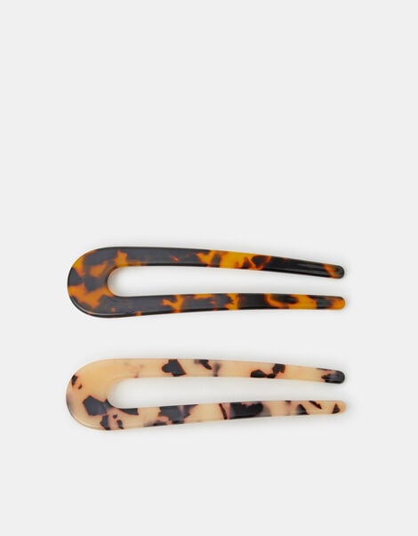 2-Pack Tort French Hair Pins, , large