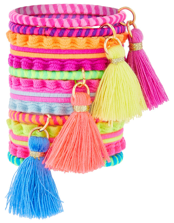 Itsy Bitsy Tassel Colourful Hair Band Set, , large