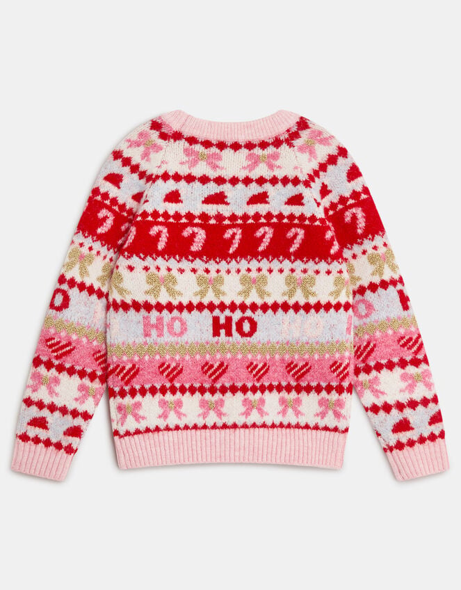 Girls Fair Isle Christmas Jumper, Multi (BRIGHTS MULTI), large