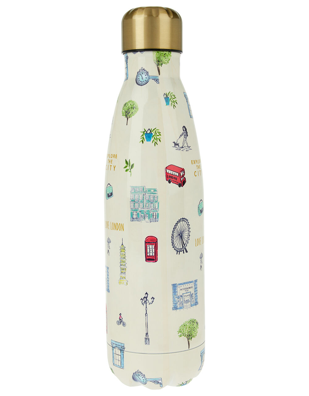 London DoubleWalled Metal Water Bottle Handbags & Purses Accessorize UK