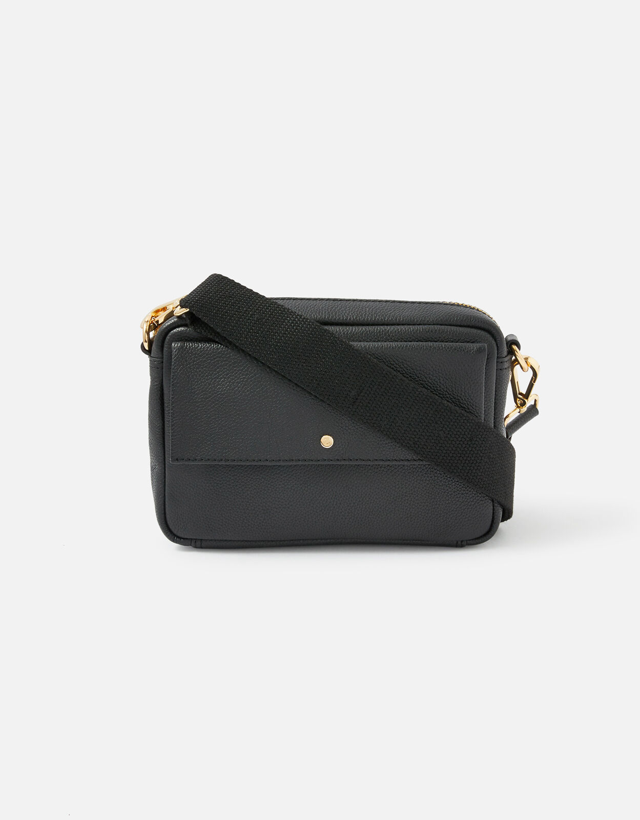 Leather Cross Body Camera Bag Black