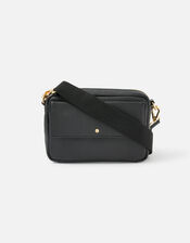 Leather Cross-Body Camera Bag , Black (BLACK), large