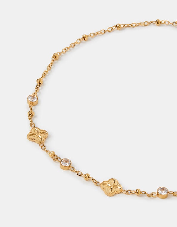 Stainless Steel Clover Station Anklet, , large