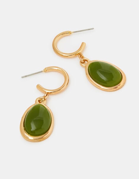 Resin Drop Hoop Earrings, , large