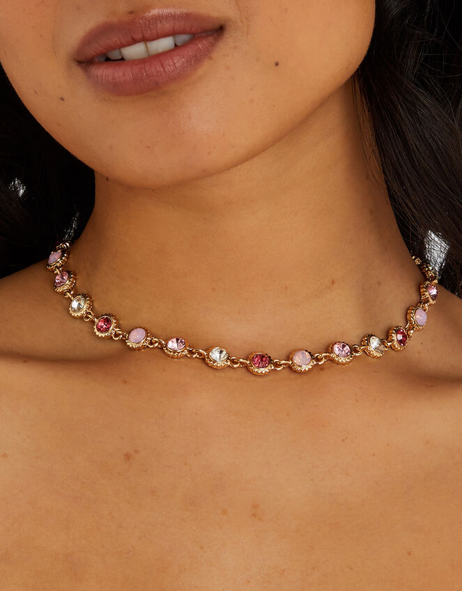 Eclectic Gem Collar Necklace, , large