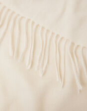 Tassel Blanket Scarf, Natural (NATURAL), large