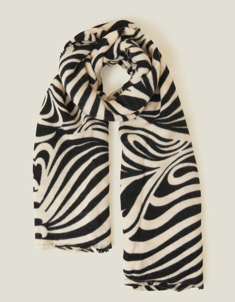 Swirl Print Blanket Scarf, , large