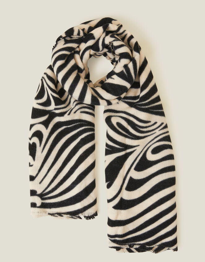 Swirl Print Blanket Scarf, , large