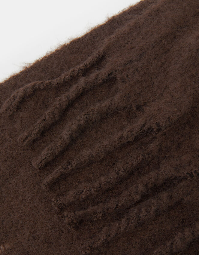 Super Soft Plain Scarf, Brown (CHOCOLATE), large