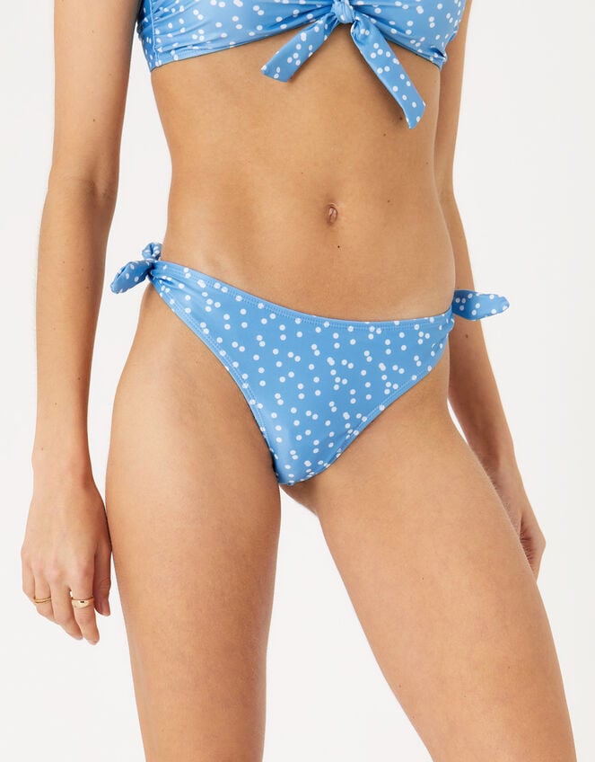 Spot Tie Side Bikini Bottoms, Blue (BLUE), large