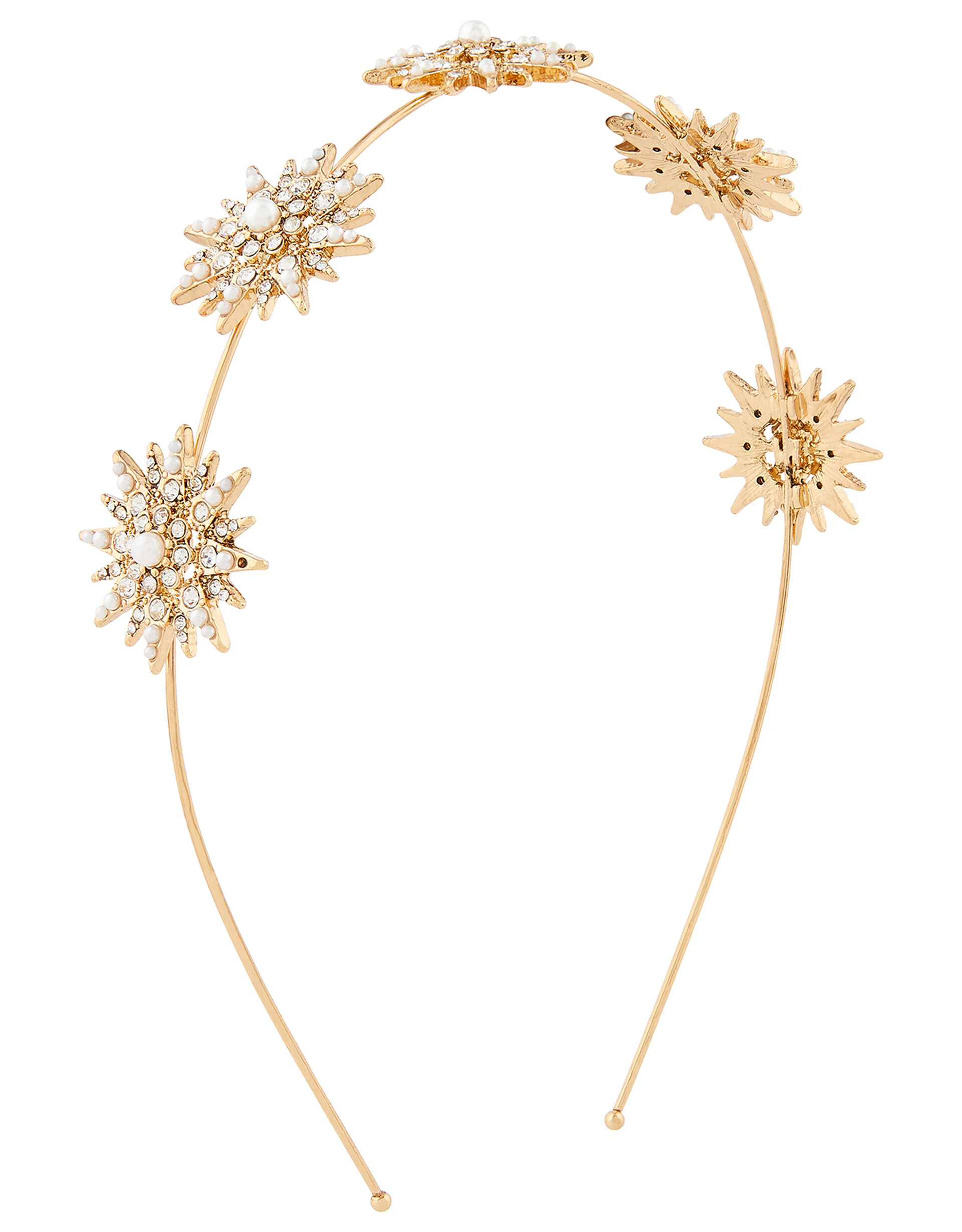 Starburst Pearl and Crystal Headband, , large