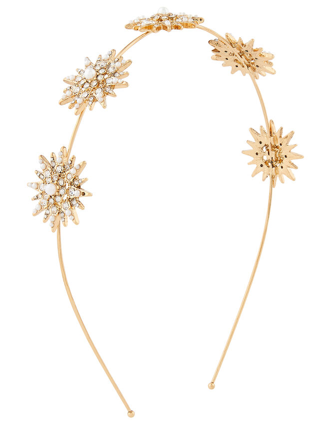 Starburst Pearl and Crystal Headband, , large