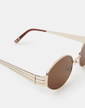 Oval Metal Frame Sunglasses, , large