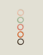 Towelling Hair Bands 5 Pack, Multi (PASTEL-MULTI), large