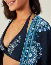 Mirror Embellished Cover Up, Blue (NAVY), large