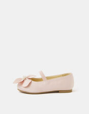 Girls Appliqu&eacute; Flower Ballet Flats, Pink (PINK), large