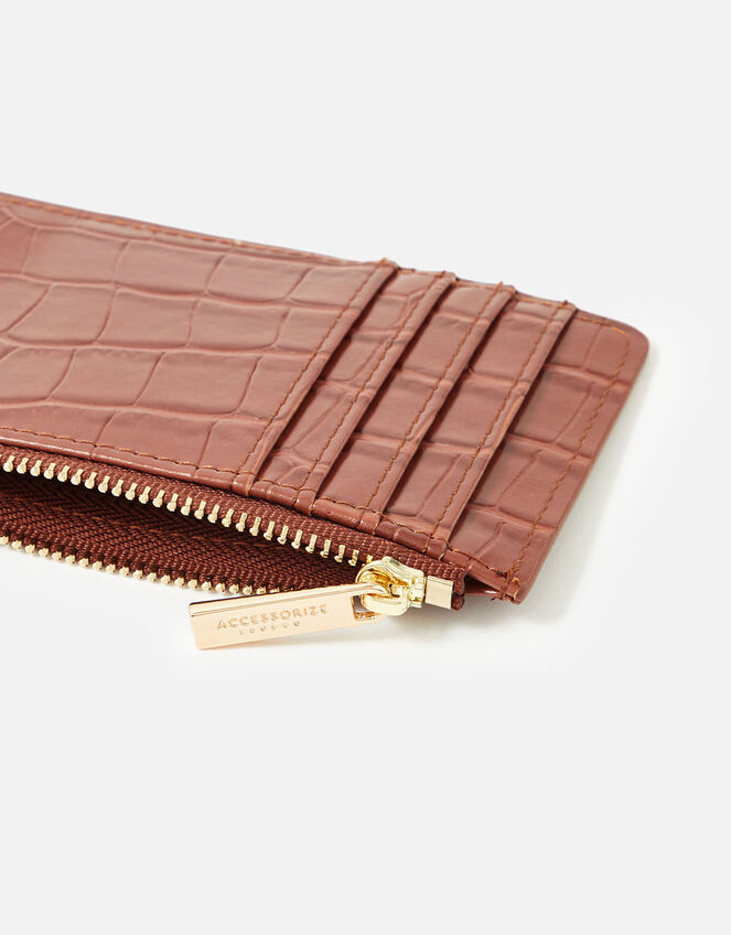Croc Card Holder, Tan (TAN), large