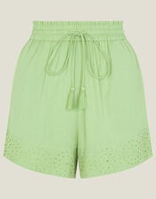 Broderie Beach Shorts, Green (GREEN), large