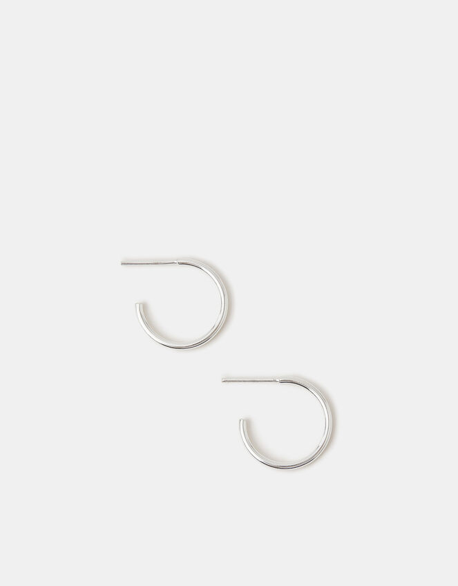 Sterling Silver Small Hoop Earrings, , large