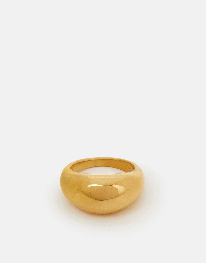 14ct Gold-Plated Chunky Dome Ring, Gold (GOLD), large
