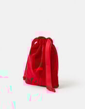 Candy Cane Velvet Drawstring Pouch, , large