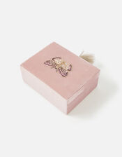Embroidered Butterfly Jewellery Box, , large