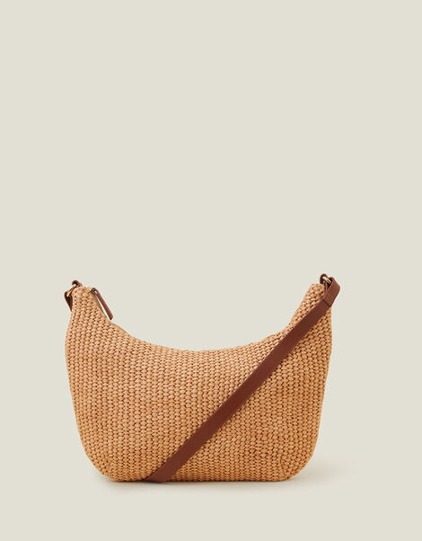 Raffia Cross-Body Bag, , large