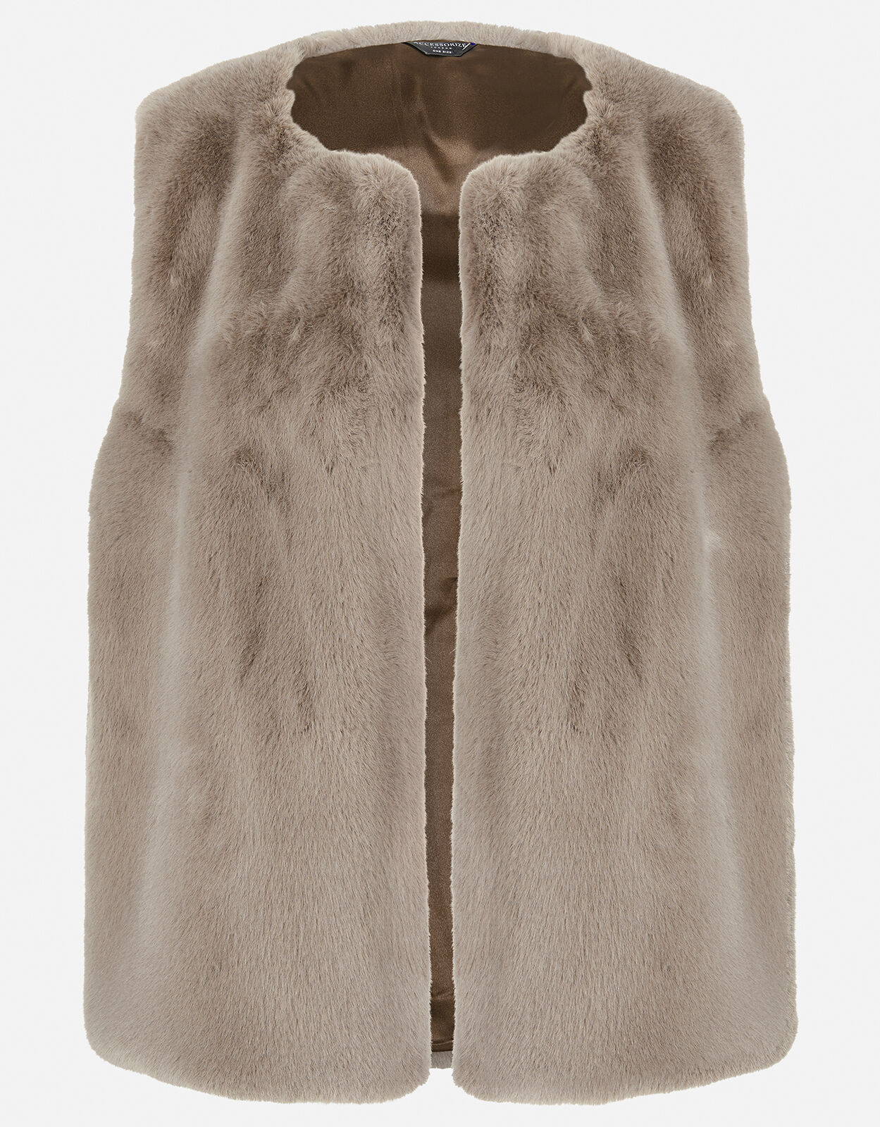 Grey faux fur store gilet new look